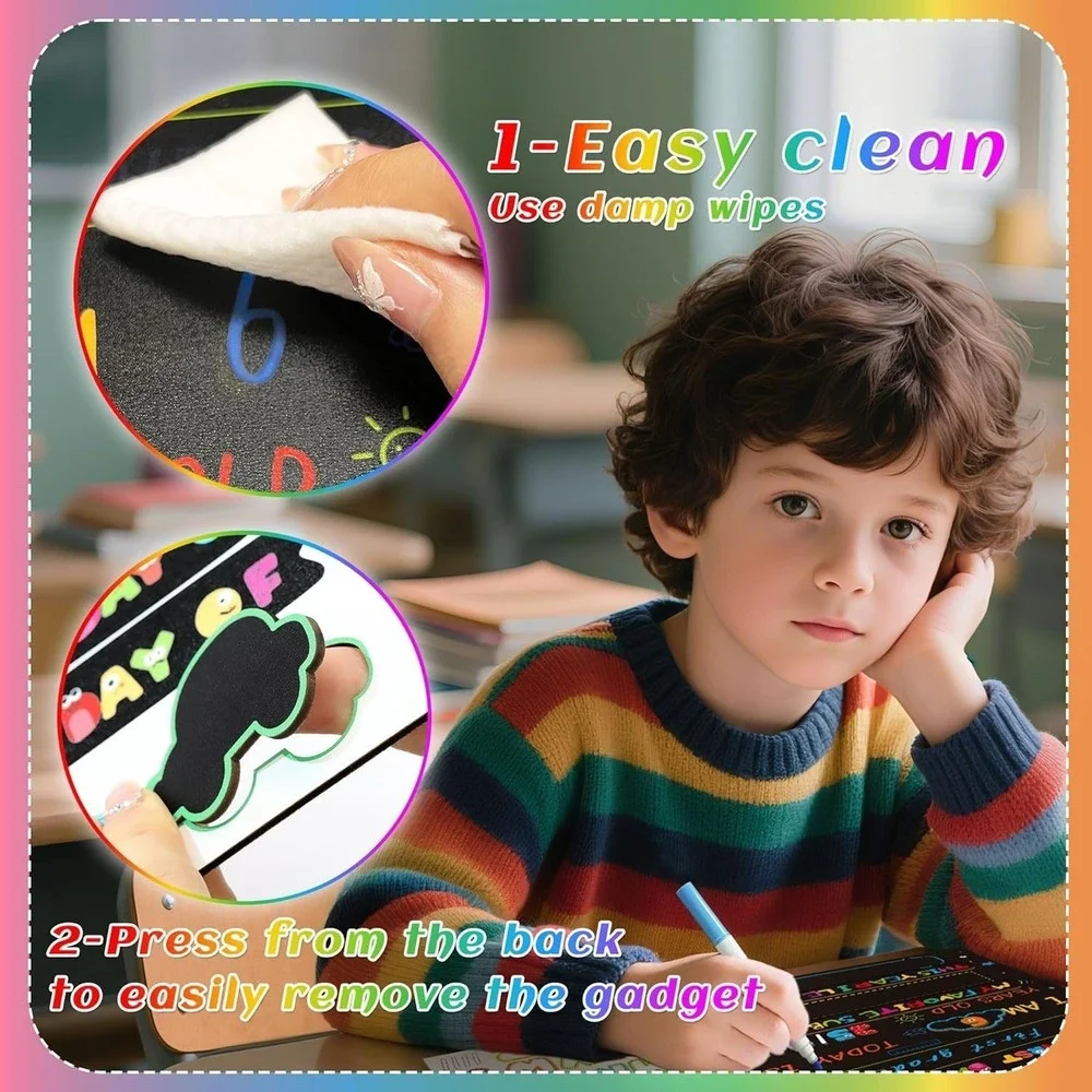 11Pcs DIY First Day of School Sign - First and Last Day of School Board with 6 C